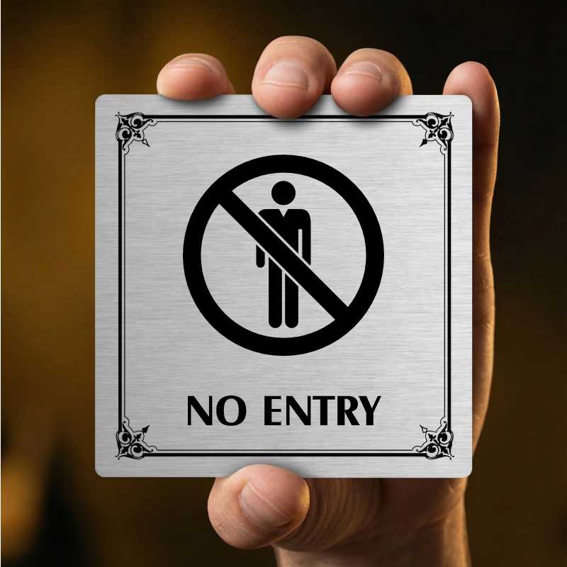 No entry, 80x80mm, bílá, Nebraska